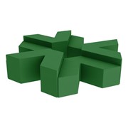 Foam Soft Seating Set - Mixed Height Asterisk Shape (Set of Three 12" H & Three 16" H V-Shape)