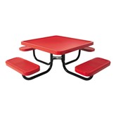 Square Portable Preschool Outdoor Picnic Table w/ Smooth Writeable Surface