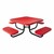 Square Portable Preschool Outdoor Picnic Table w/ Solid Writeable Surface & Round Perforation