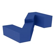 Foam Soft Seating Set - Mixed Height ZigZag (One 12" H & One 16" H V-Shape)