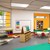 Porcelain Steel Magnetic Dry Erase Board w/ Aluminum Frame & Map Rail - Environmental shot