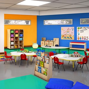 30-Opening Double-Sided Cubby Unit - Environmental shot