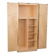 Teacher's Wooden Wardrobe Unit w/ Three Adjustable Shelves - Assembled