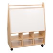 Wide Mobile Magnetic Art Center w/ Clear Trays - Assembled