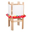 Four-Sided Wooden Adjustable Easel w/ Markerboard