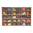 30-Tray Wooden Storage Unit - Assembled & w/ Clear Trays