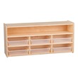 Wooden Storage Cabinet w/ Six Clear Bins - Assembled