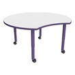 Accent Series Preschool Crescent Collaborative Table w/ Whiteboard Top