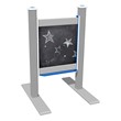 Schoolyard 2' Wide Outdoor Portable Magnetic Chalkboard - Single Panel