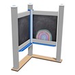 Schoolyard 2' Wide Outdoor Portable Magnetic Chalkboard - Double Panel