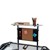 Futura Tower Table w/ Combo Magnetic/Cork Board - Black/Clear Glass - Corkboard detail