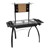Futura Tower Table w/ Combo Magnetic/Cork Board - Black/Clear Glass - Down