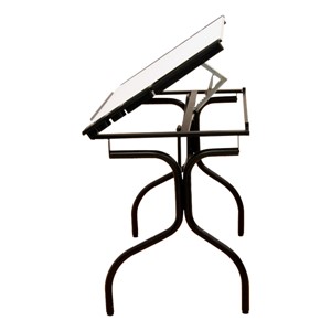 Folding Craft Station w/ Wood Top - Side