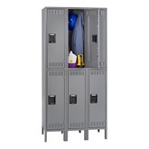 Three-Wide Double-Tier School Locker