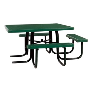 ADA Square Heavy-Duty Picnic Table w/ Diamond Expanded Metal
