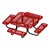 Octagon Portable Preschool Outdoor Picnic Table - Round Perforation