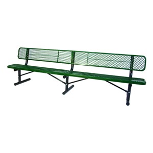 940 Series Bench - Diamond Expanded Metal - Inground Mount (10' L)