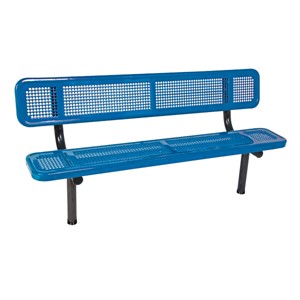 940 Series Bench - Round Perforation - Inground Mount