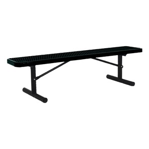 942 Series Park Bench - Shown w/ diamond expanded metal & portable base
