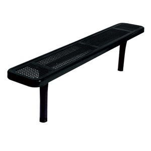 942 Series Park Bench - Round Perforation - Inground Mount