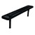 942 Series Park Bench - Round Perforation - Inground Mount