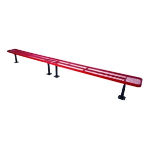 942 Series Park Bench - Diamond Expanded Metal - Surface Mount (10' L)