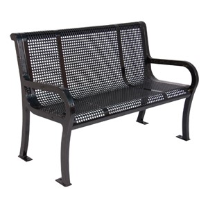 Lexington 954 Series Park Bench - Shown w/ round perforations