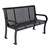 Lexington 954 Series Park Bench - Round Perforation (4' L)