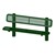 Bollard 961 Series Single-Sided Bench - Round Perforation w/ Inground Mount (6' L)