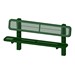 Bollard 961 Series Single-Sided Bench - Round Perforation w/ Inground Mount (6' L)