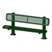 Bollard 961 Series Single-Sided Bench - Round Perforation w/ Surface Mount (6' L)