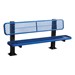 Bollard 961 Series Single-Sided Bench - Diamond Expanded Metal w/ Surface Mount (6' L) - Blue