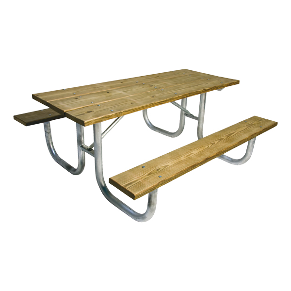 238 Series Rectangle Portable Picnic Table - Pressure Treated Wood