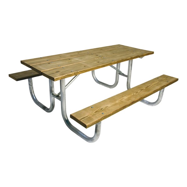 238 Series Rectangle Portable Picnic Table - Pressure Treated Wood