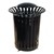 Lexington Outdoor Trash Can w/ Lid & Liner - Rain Bonnet Top