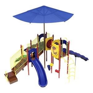 Boulder Point Playground Set with Shade - Playful
