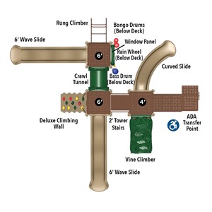 Falcon's Roost Play Structure with Natural Colors