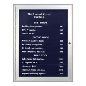 Magnetic Strip Directory Board with Blue Color Strip