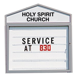 Outdoor Readerboard w/ Cathedral Header