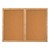 Indoor Enclosed Bulletin Board w/ Two Doors & Solid Oak Frame