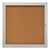 Indoor Enclosed Bulletin Board w/ One Door & Satin Aluminum Frame