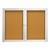 Indoor Enclosed Bulletin Board w/ Two Doors & Solid Oak Frame