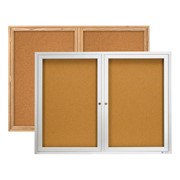 Indoor Enclosed Bulletin Board w/ Two Doors