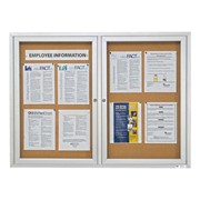 Outdoor/ Indoor Enclosed Bulletin Board w/ Two Doors