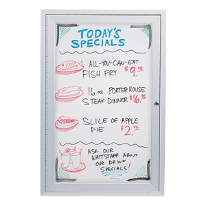 Outdoor Enclosed Dry Erase Board w/ One Door