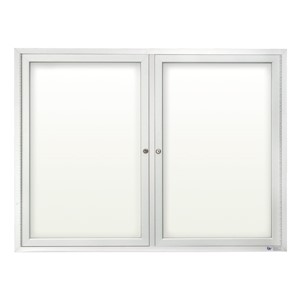 Indoor Enclosed Dry Erase Board w/ Traditional Frame & Two Doors
