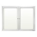 Indoor Enclosed Dry Erase Board w/ Traditional Frame & Two Doors