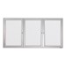 Indoor Enclosed Dry Erase Board w/ Three Doors & Traditional Frame