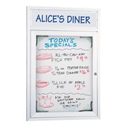 Outdoor Enclosed Dry Erase Board w/ One Door & Header