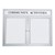 Outdoor Enclosed Dry Erase Board w/ Two Doors & Header